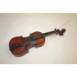 19THC MINIATURE CHILD'S VIOLIN - BENOIT 'BENNO' HOLLANDER a 19thc miniature or child's violin,