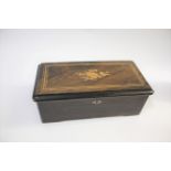 19THC MUSICAL BOX - 4 AIR a musical box with a 4 air mechanism, with change/repeat and start/stop