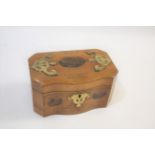 MAUCHLINE WARE TEA CADDY - DUNKELD a walnut tea caddy, with vignettes of Dunkeld on the front and