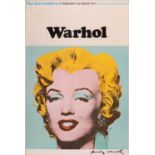 ANDY WARHOL SIGNED POSTER - 1971 a lithograph poster from The Tate Gallery Exhibition in 1971,