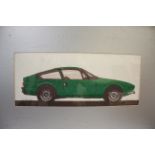 CAR DESIGN PAINTINGS - MARSHALL ARTS pen, ink and watercolour designs of Alfa Romeo cars, 3