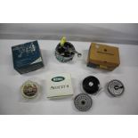 VARIOUS FISHING REELS including boxed Abu 75 Ambassadeur (unused), boxed Mitchell Avocet II reel (