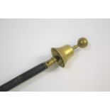 FRIENDLY SOCIETY POLE HEAD & POLE a brass friendly society pole head, mounted on a long wooden