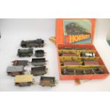HORNBY LOCOMOTIVES & ROLLING STOCK including a Hornby LNER 4-4-4 clockwork locomotive, a Hornby
