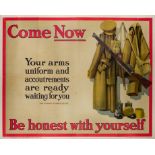 ENGLISH SCHOOL, Circa 1915 COME NOW, BE HONEST WITH YOURSELF, 1915 Original poster, published by The