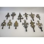 COLLECTION OF FRIENDLY SOCIETY POLE HEADS a collection of 23 various pole heads, including