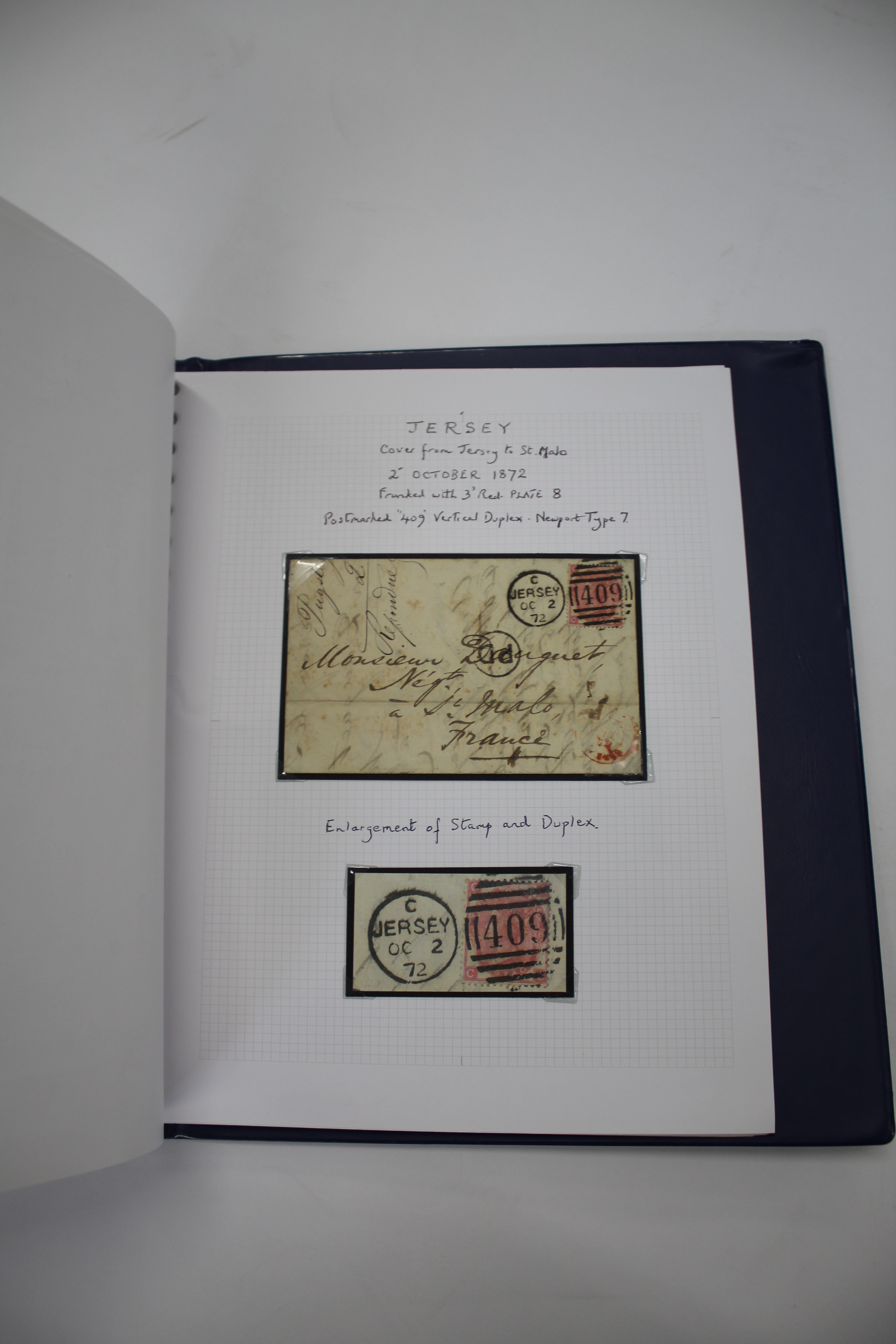 JERSEY STAMP COLLECTION 7 albums, a specialised collection of pre stamp covers, 1827 Jersey - Image 6 of 19