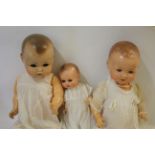 ARMAND MARSEILLE DOLLS including 2 large composition head dolls, Model No 201 and 351, 25ins and