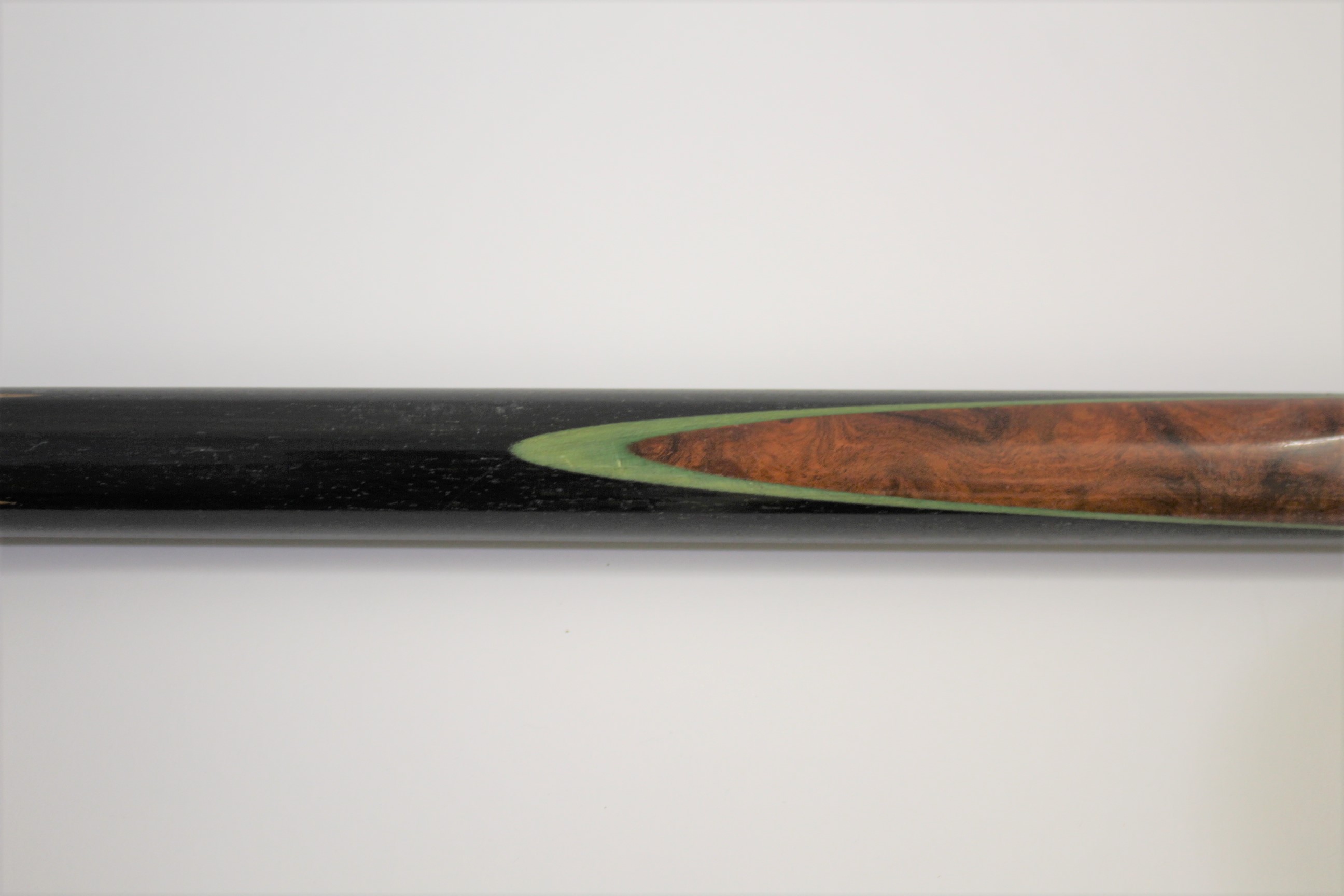 VINTAGE SNOOKER CUE - BURROUGHES & WATTS with a pear wood or maple shaft, with a burr wood, ebony - Image 5 of 7