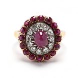 14KT Gold, Ruby, and Diamond Ring