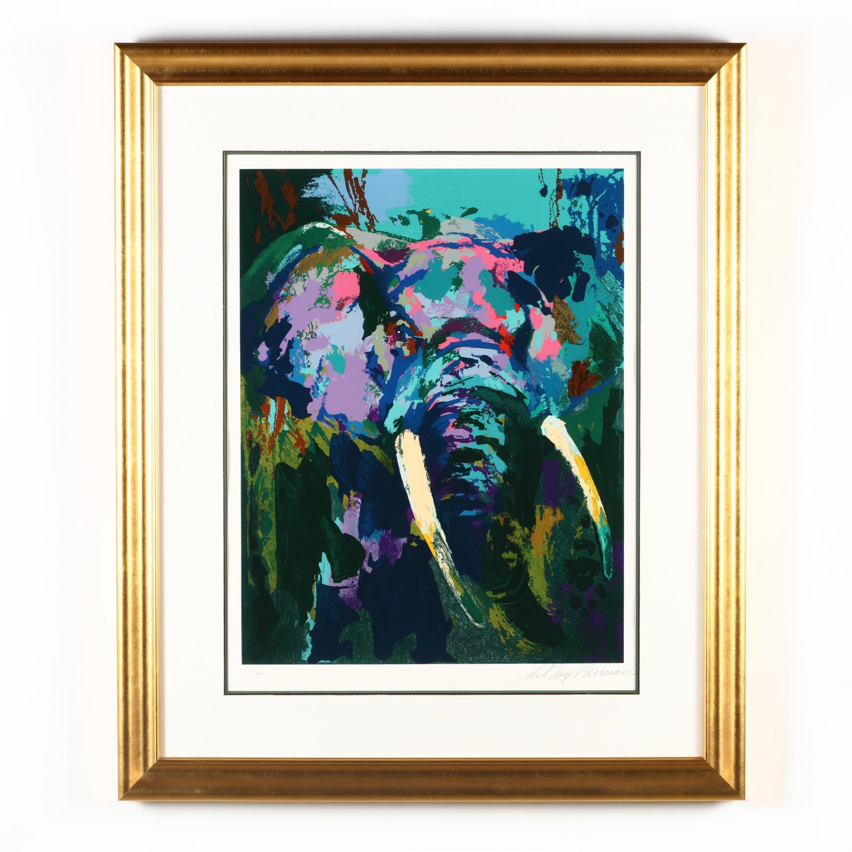 LeRoy Neiman (American, 1921-2012), Portrait of the Elephant