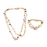 18KT Gold, Pearl, and Gemstone Suite, Marco Bicego