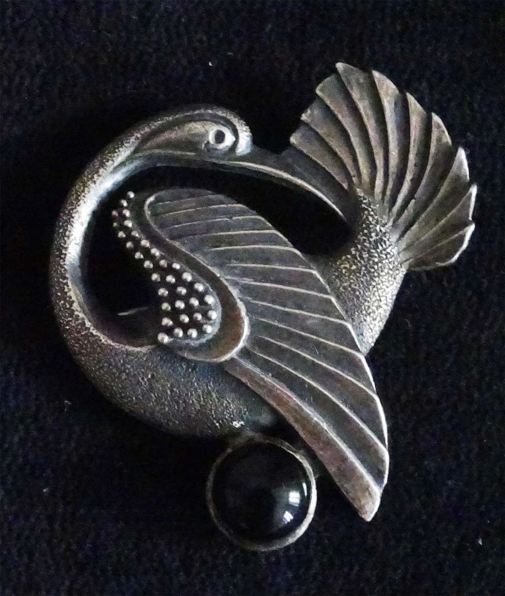 Brosche "Pfau", 925er SilberBrooch "Peacock", 925 silver
