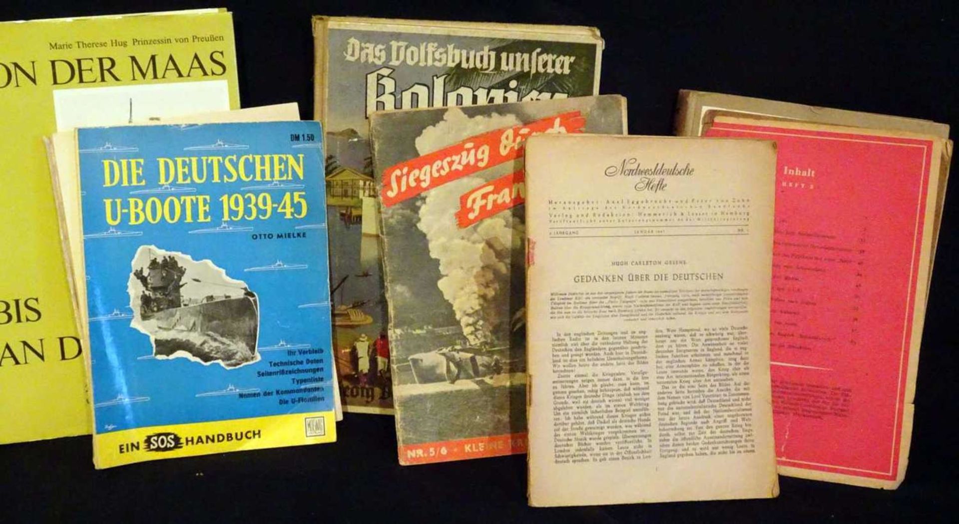 1 Lot Bücher, 1. und 2. Weltkrieg, dabei z.B. "Wir stoßen mit Panzern zum Meer", "Im Kampf um´s - Bild 3 aus 5