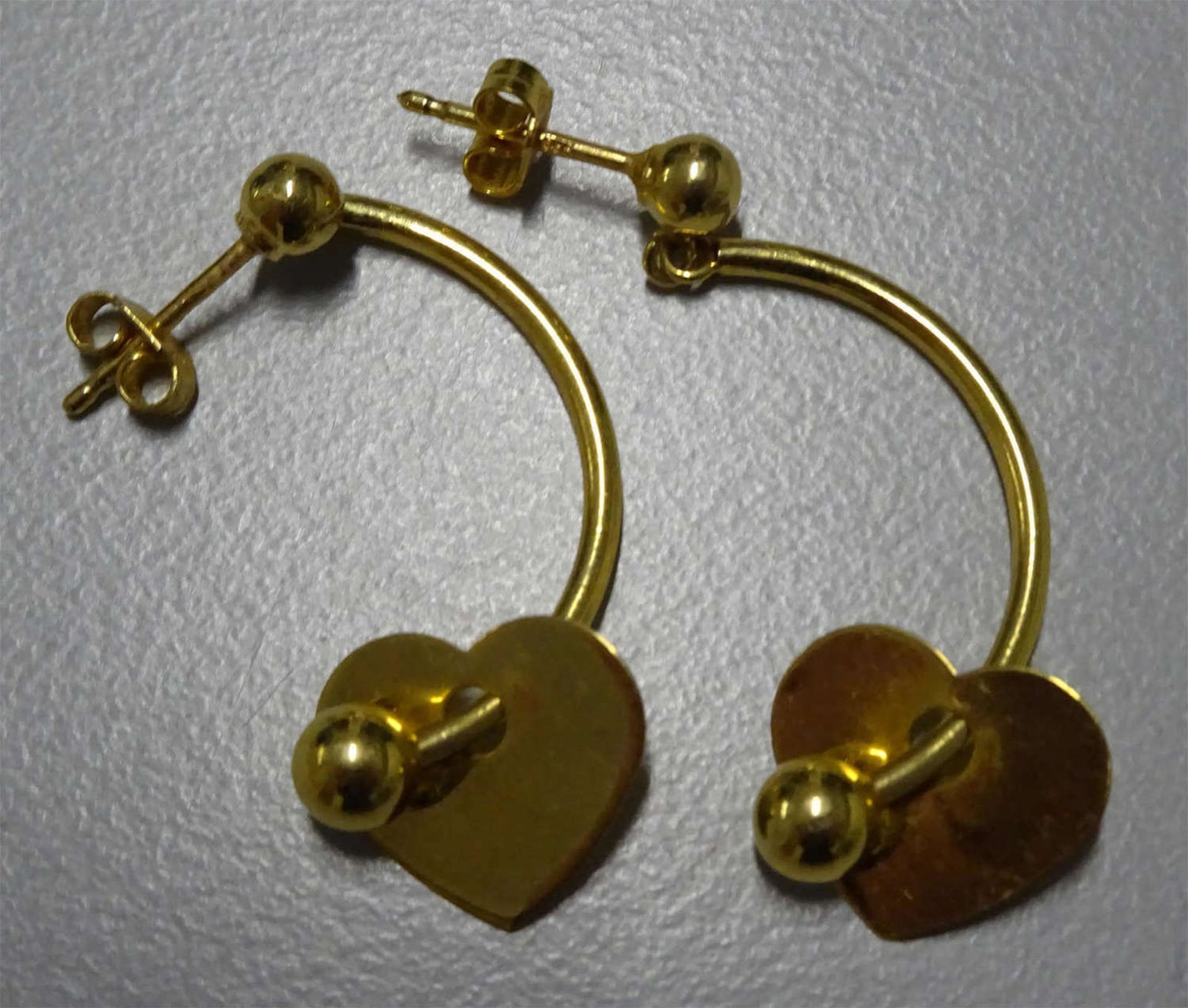 Ohrringe, 585er Gelbgold, Gewicht ca. 2 gr.Earrings, 585er yellow gold, weight about 2 gr.