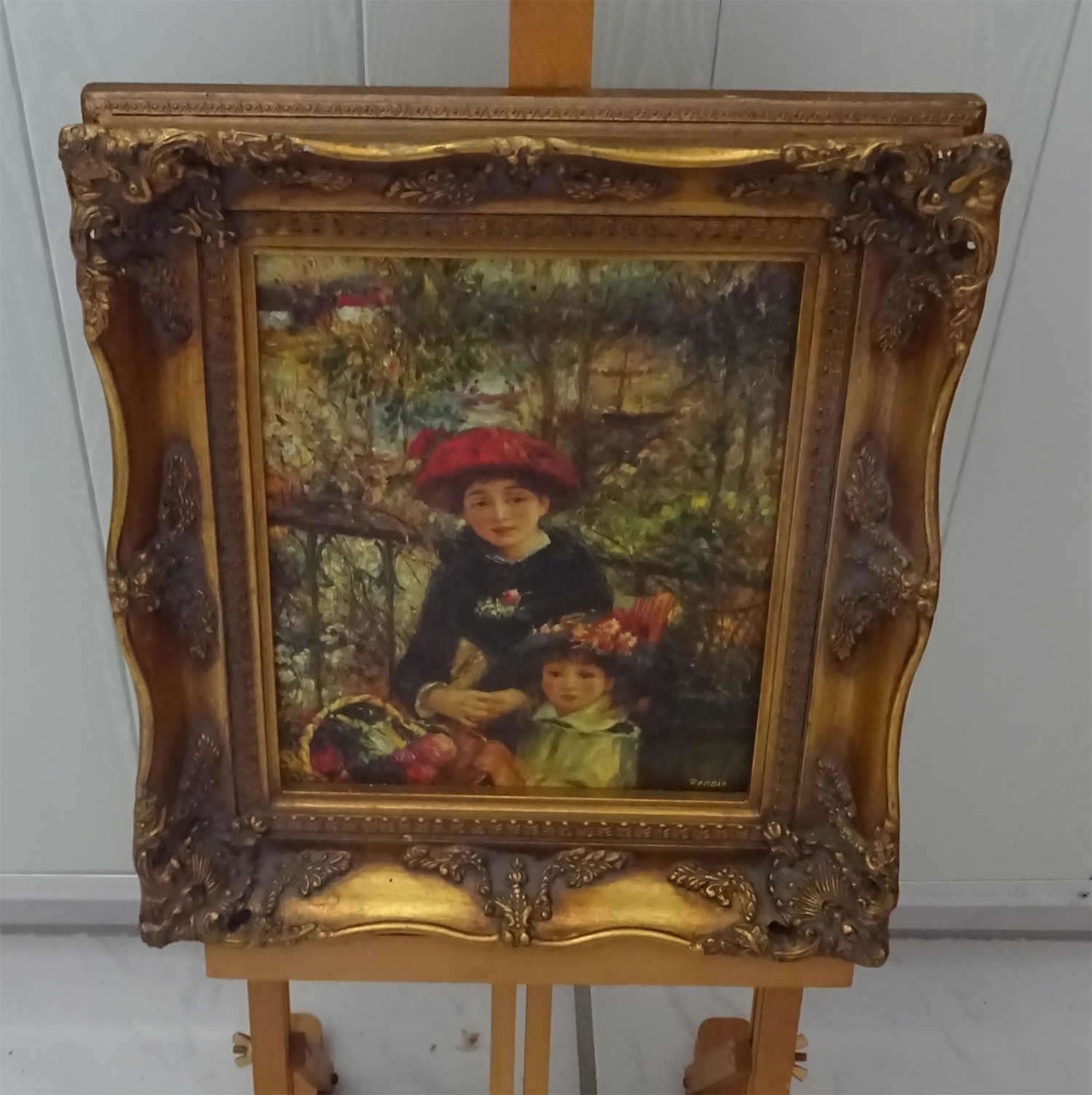 Öldruck "Renoir", im aufwendigem Rahmen. Maße: Höhe ca. 25 cm, Breite: ca. 20 cmOil pressure "