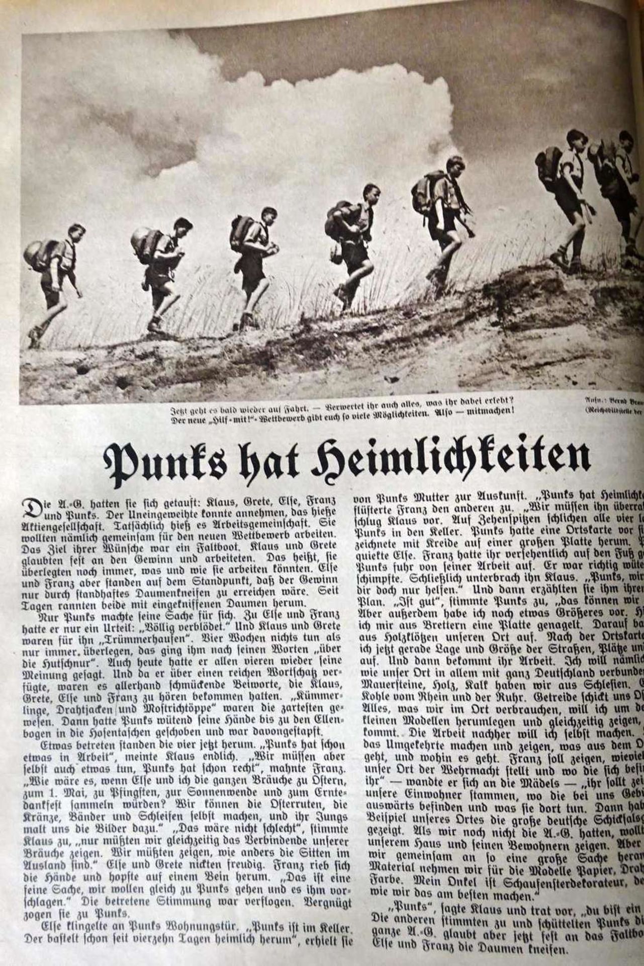 "Hilf mit", Illustrierte deutsche Schülerzeitung, Nr. 1-3 von 1937, Nr. 4-12 von 1938. Gebunden - Bild 4 aus 4