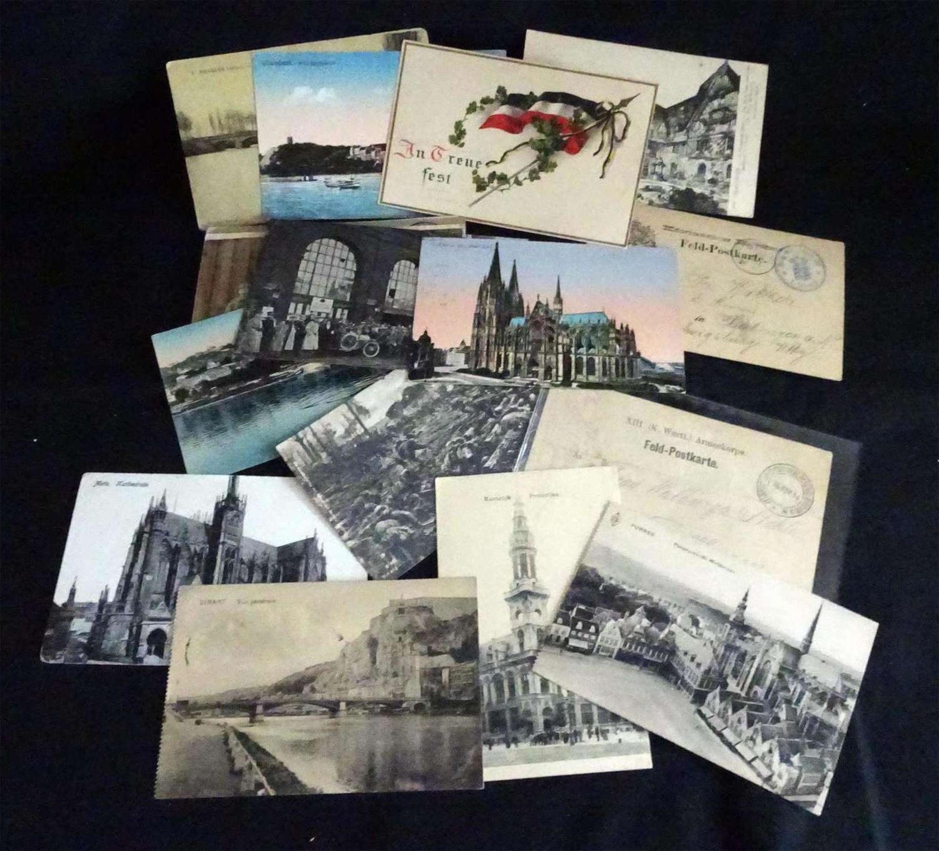 Kleines Lot Feldpostkarten 1. Weltkrieg. Bitte besichtigen.Small lot of field postcards 1st World