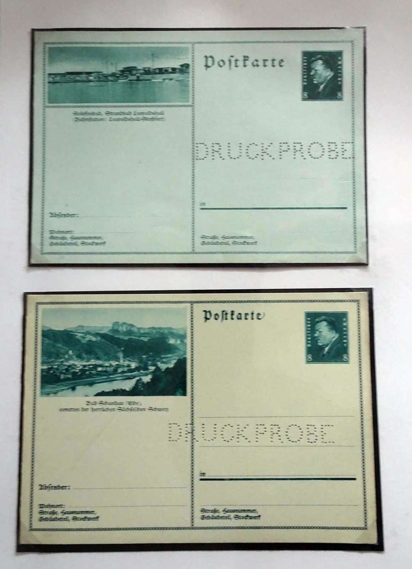 Deutsches Reich - Ganzsachen, 1926/41, Lot von 22 Ganzsachenkarten mit amtlicher Lochung " - Image 2 of 4