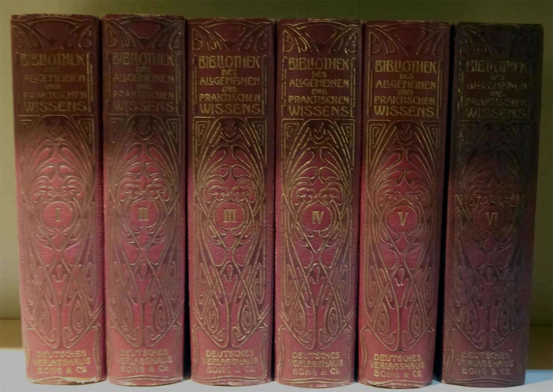 Bibilothek des allgemeinen und praktischen Wissens, Band 1-6 von Emanuel Müller-Baden.Library of