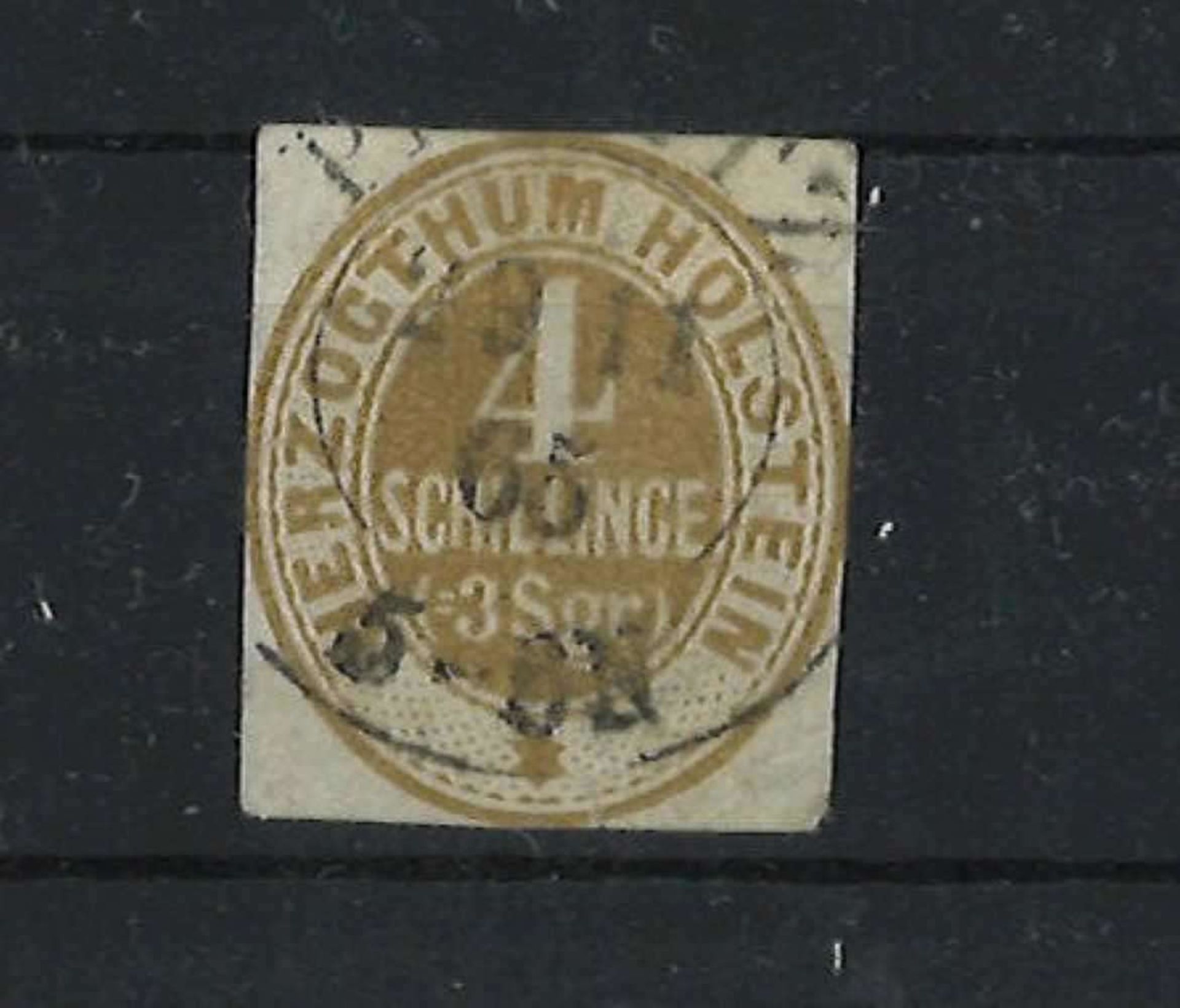 Altdeutschland, Schleswig Holstein, 1865, MI Nr. 25, Freim. Ziffer im Oval,Old Germany, Schleswig