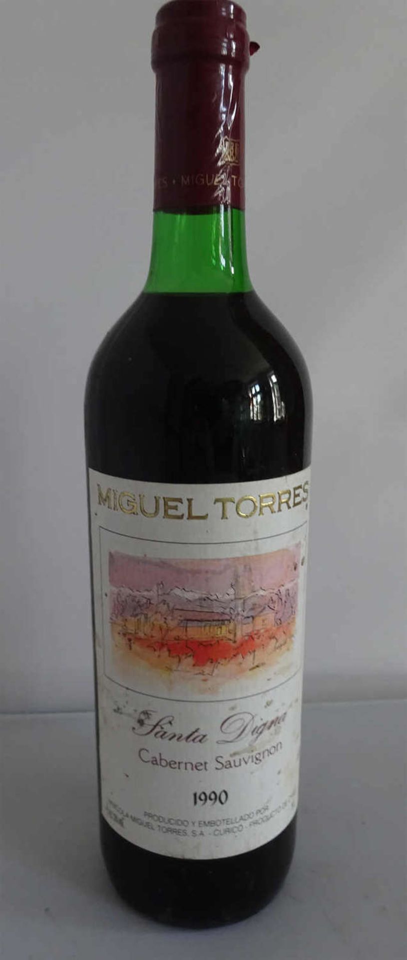 Rotwein, Miguel Torres "Santa Digna" Cabernet Sauvignon, Chile 1990Red wine, Miguel Torres "Santa