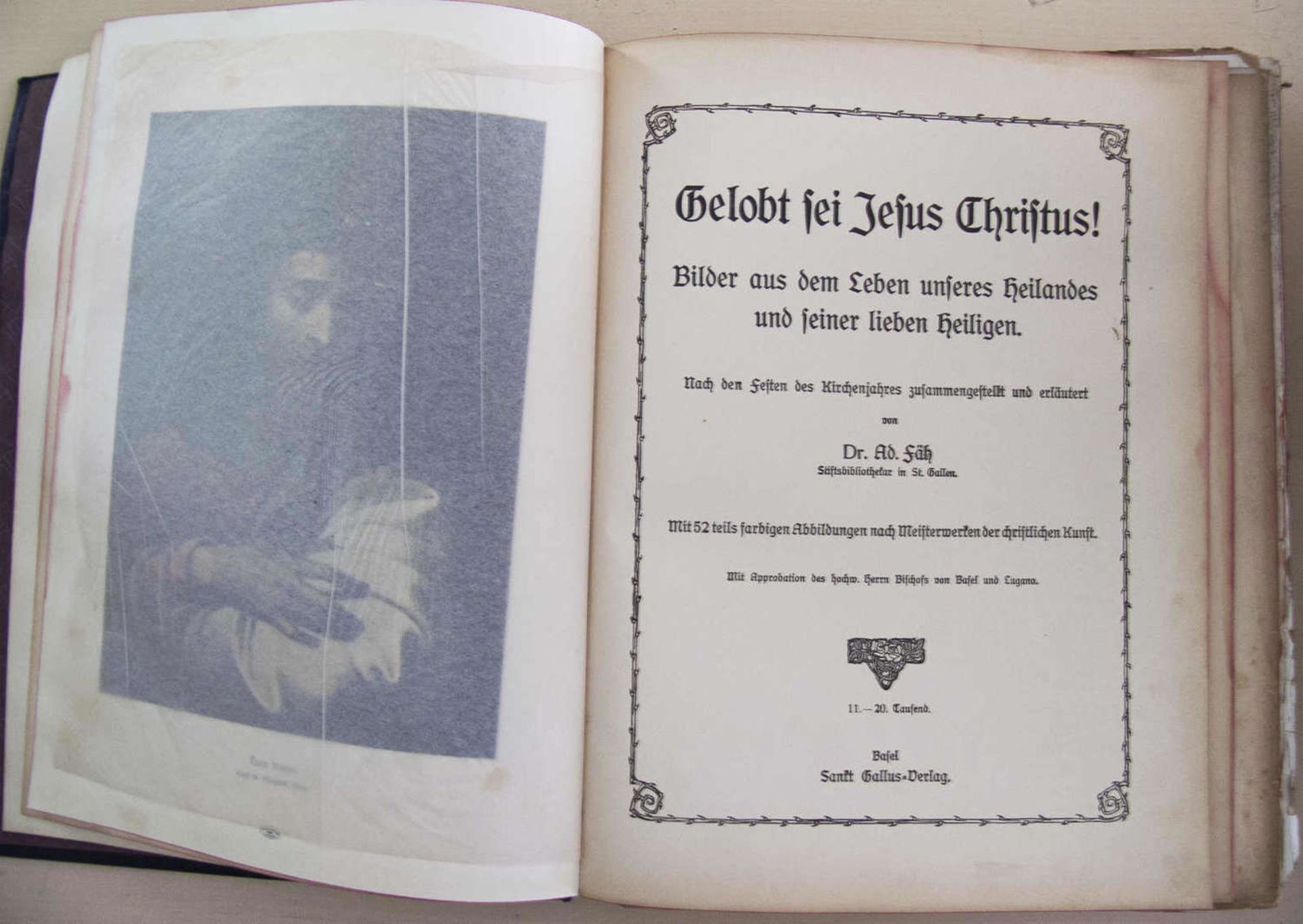 Dr. Ad. Fäh, "Gelobt sei Jesus Christus", Bilder aus dem Leben unseres Heilandes und seine lieben - Bild 2 aus 2