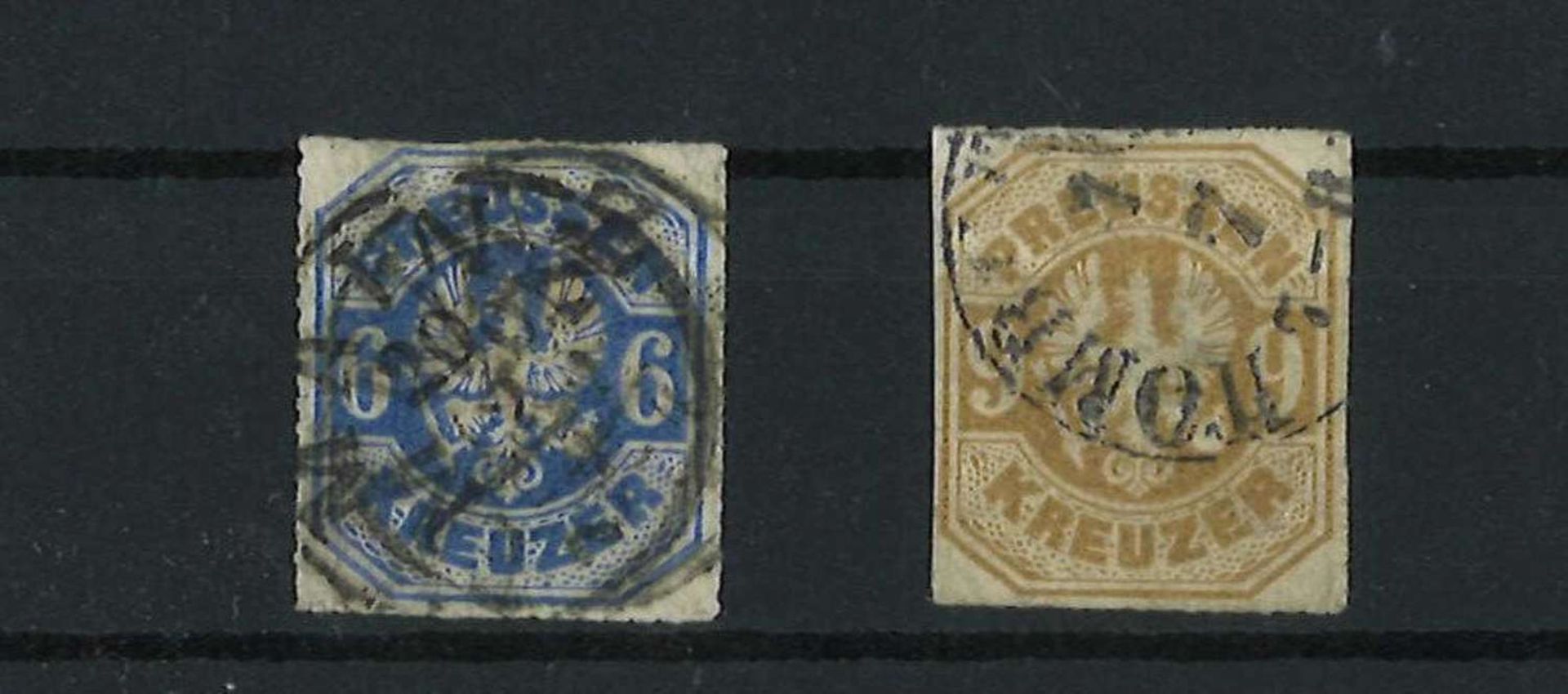 Altdeutschland Preussen, 1867, MI Nr. 25 + 26, Freim. Preus. Adler, gestempeltOld Germany Prussia,