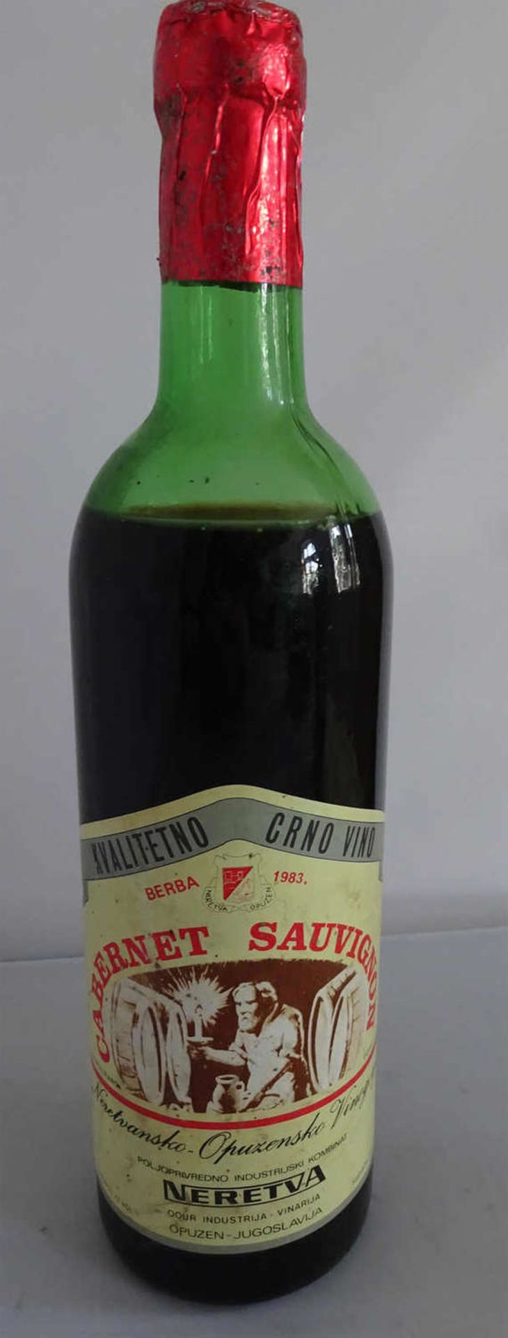 Rotwein, Neretva, Cabernet Sauvignon, Jugoslawien 1983Red wine, Neretva, Cabernet Sauvignon,