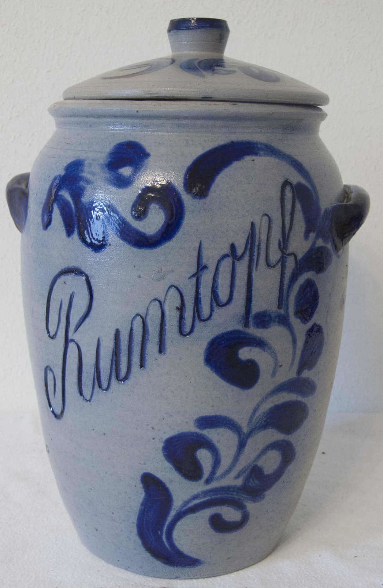 Salzglasur - Rumtopf. Höhe: ca. 31 cm. Handarbeit.Salt glaze - rum pot. Height: approx. 31 cm.