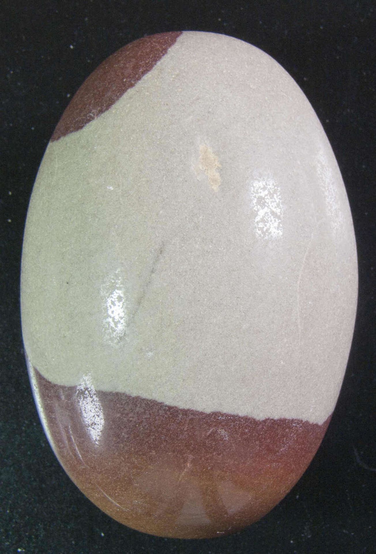 Shiva Lingam Heilstein aus dem Narmara - Fluss. Höhe: ca. 83 mmShiva Lingam healing stone from the