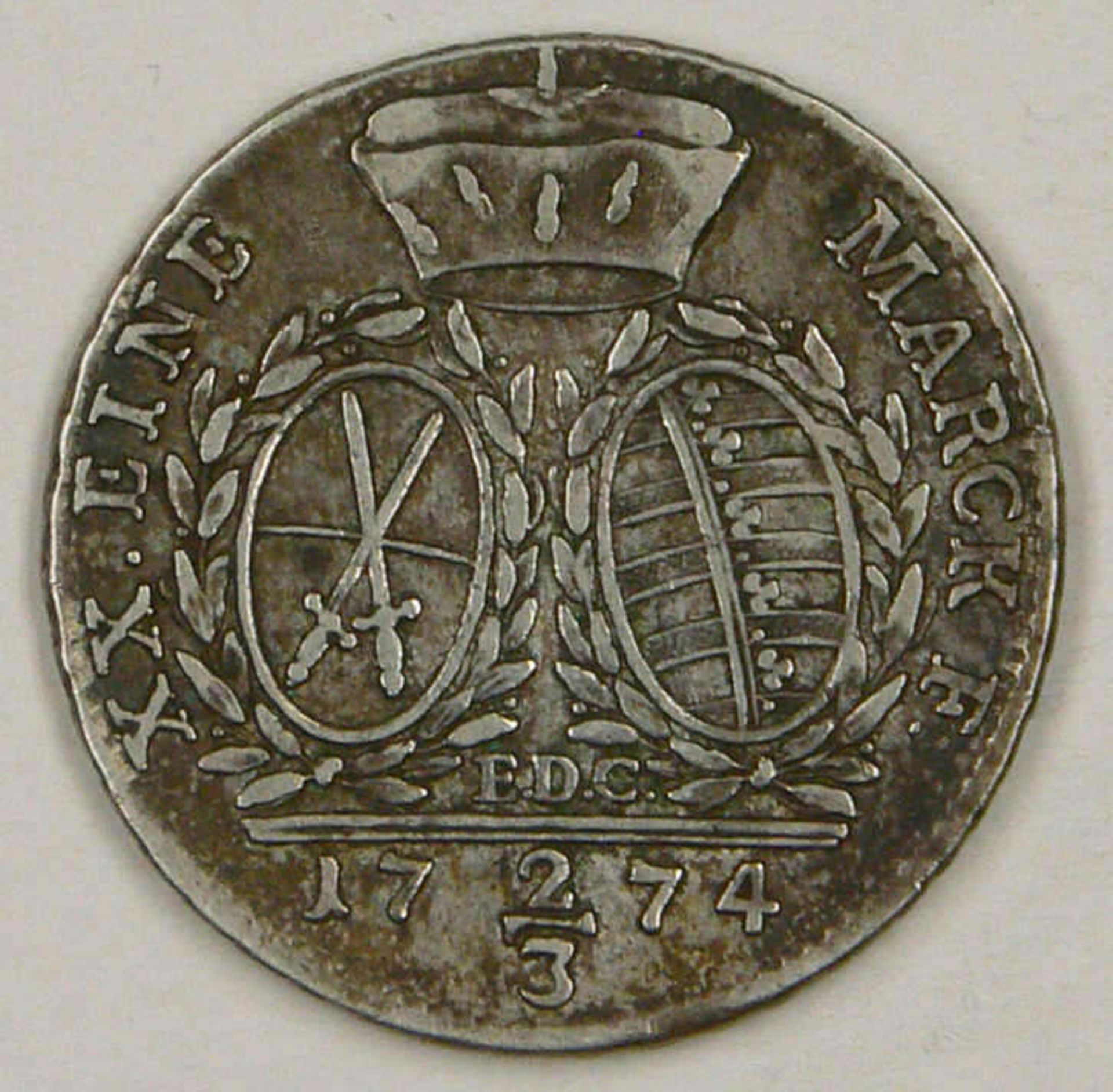 Sachsen-Albertinische Linie 1774, 2/3 - Taler, August-Friedrich III. Silber. Erhaltung: s.Saxony- - Bild 2 aus 2