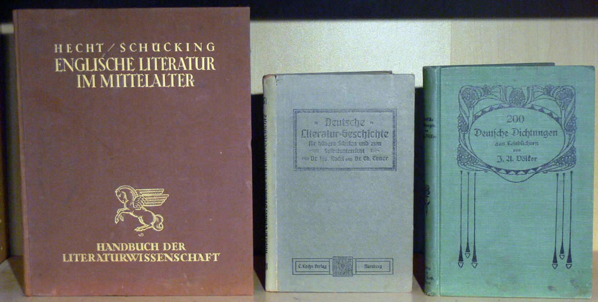 Bücher - Konvolut, bestehend aus: 1. J. U. Völker, "200 deutsche Dichtungen aus Lesebüchern", Emil