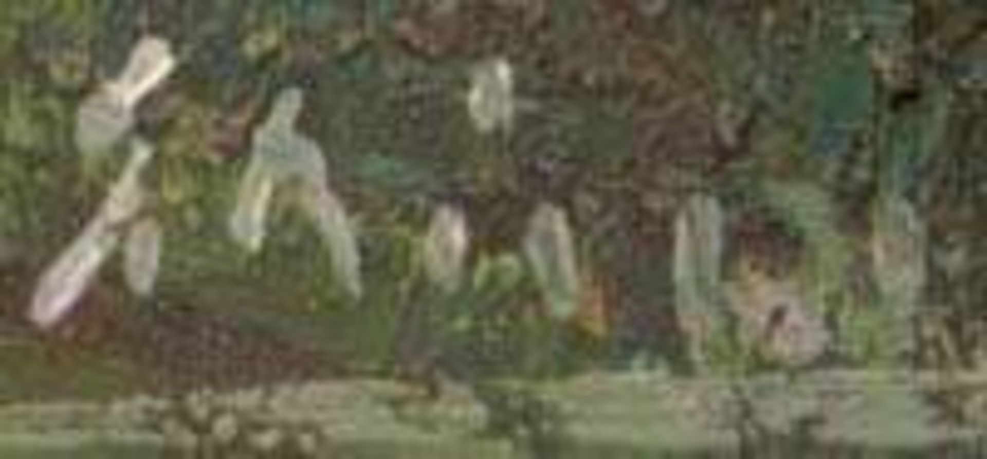 G. Rizzo, "Personen mit Gänsen", Öl auf Platte, hinter Glas gerahmt, rechts unten Signatur G. Rizzo, - Bild 2 aus 2