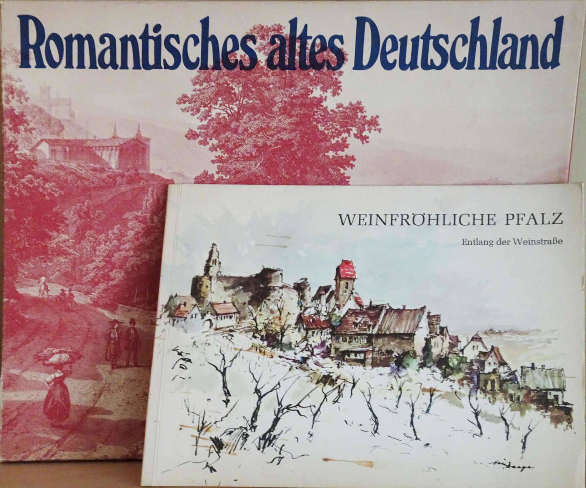 2 Bücher 1x Weinfröhliche Pfalz, sowie 1x Romantisches Deutschland2 books 1x wine Merry