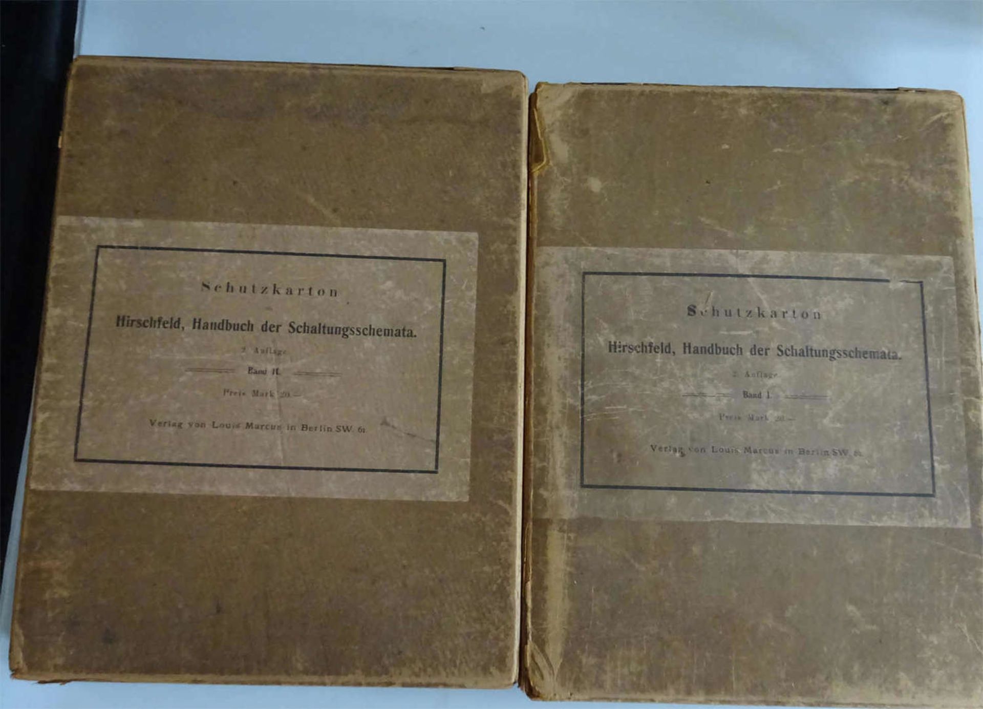 Hirschfeld, Handbuch der Schaltungsschemata, 2. Auflage, Band 1 & 2, 1905. Im Original - Bild 2 aus 2