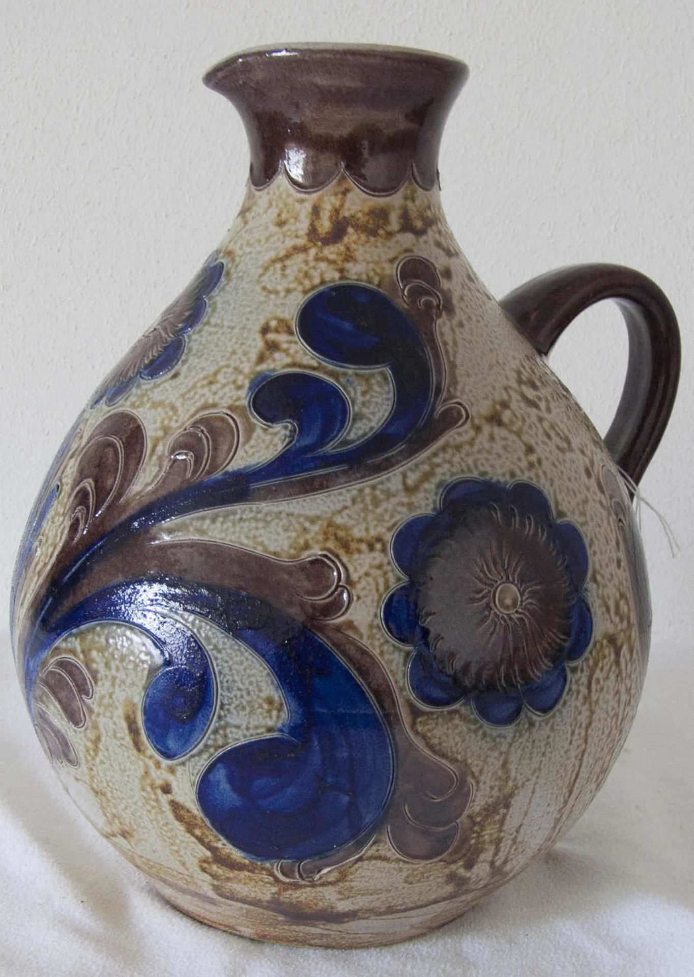 Salzglasur Vase, Höhe: ca. 35 cm. Handarbeit.Salt glaze vase, height: approx. 35 cm. Handwork.