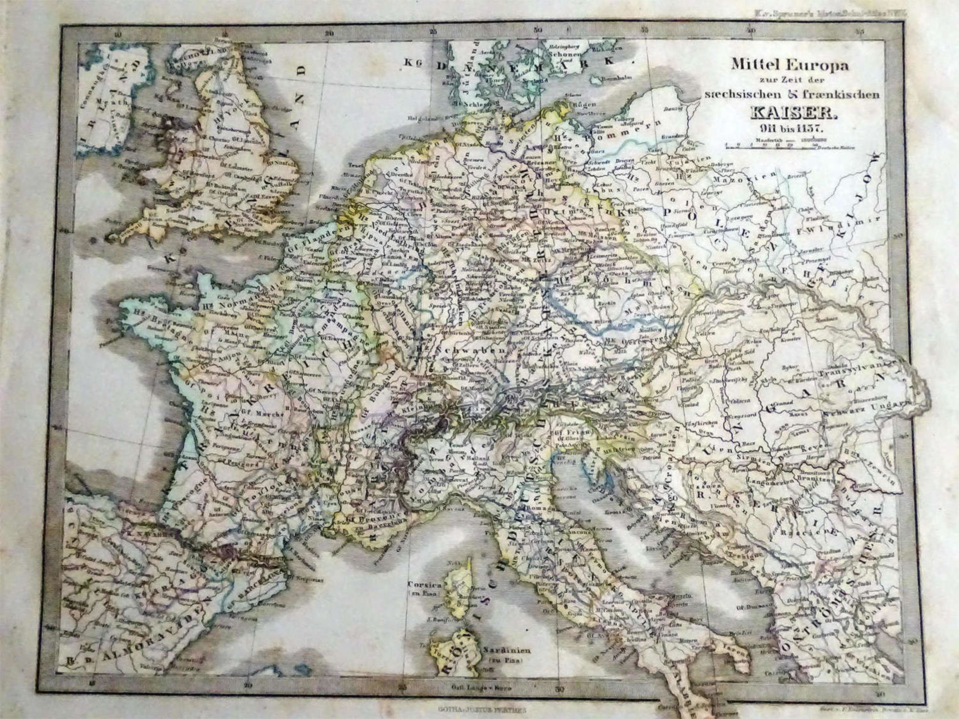 22 Colorierte Karten in Kupferstich von 1869, selten aber stockfleckig. Hochinteressant22 Colored - Bild 3 aus 4