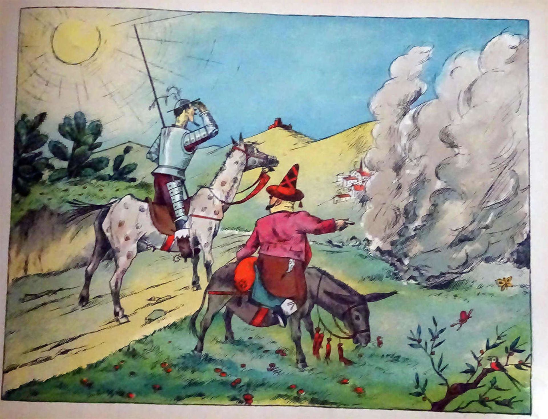 Don Quichote. Mit illustriertem Titel, zahlreichen Textillustrationen und 8 ganzseitigen - Bild 5 aus 6