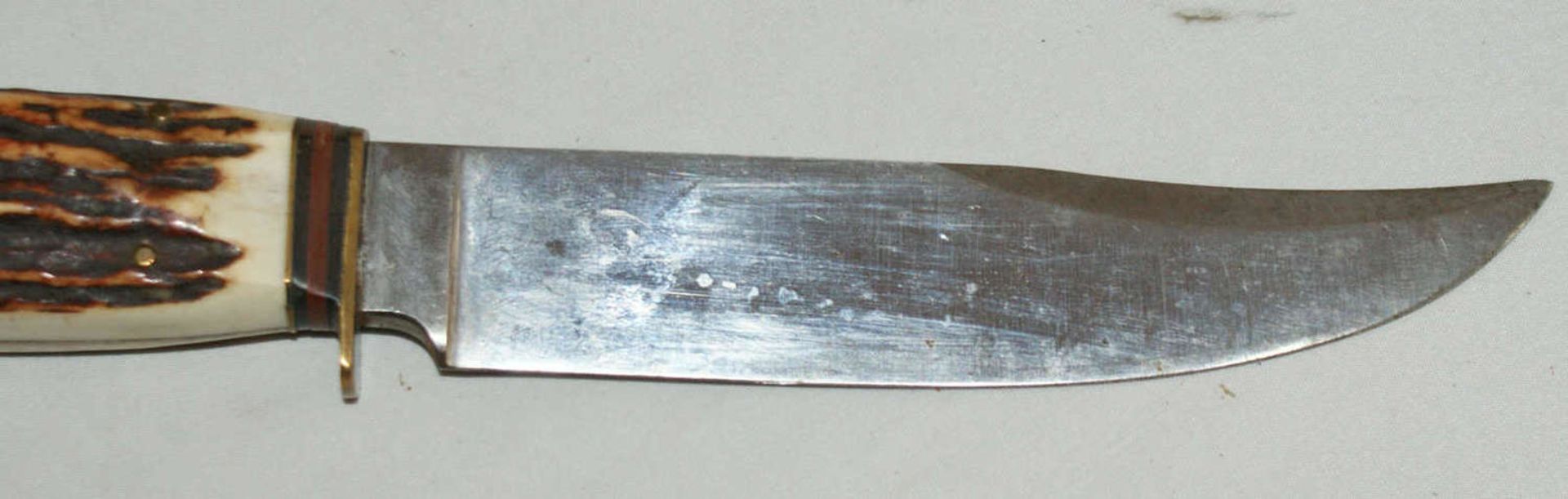 Fa. Robert Klaas Solingen, Jagdmesser 2 Storchenpunze mit Hirschhorngriff.Gesamtlänge ca. 23 cm, - Bild 4 aus 4