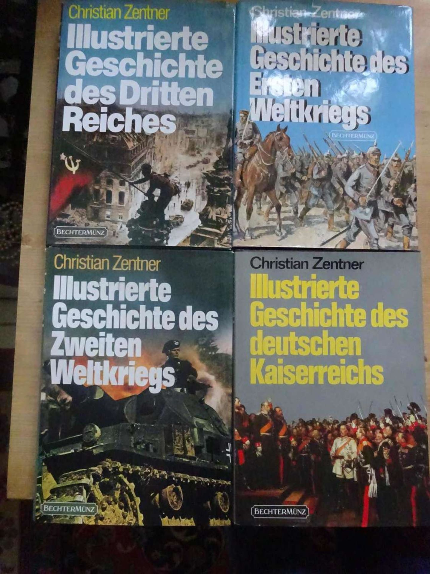 4 Bücher zum Thema Militaria: Illustr. Geschichte des dritten Reiches, Illustr. Geschichte des 2.