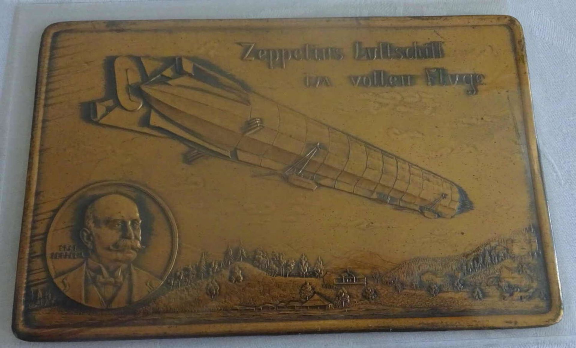 Sehr seltene Blechpostkarte (Kupfer). Selten!Very rare metal postcard (copper). Rare!