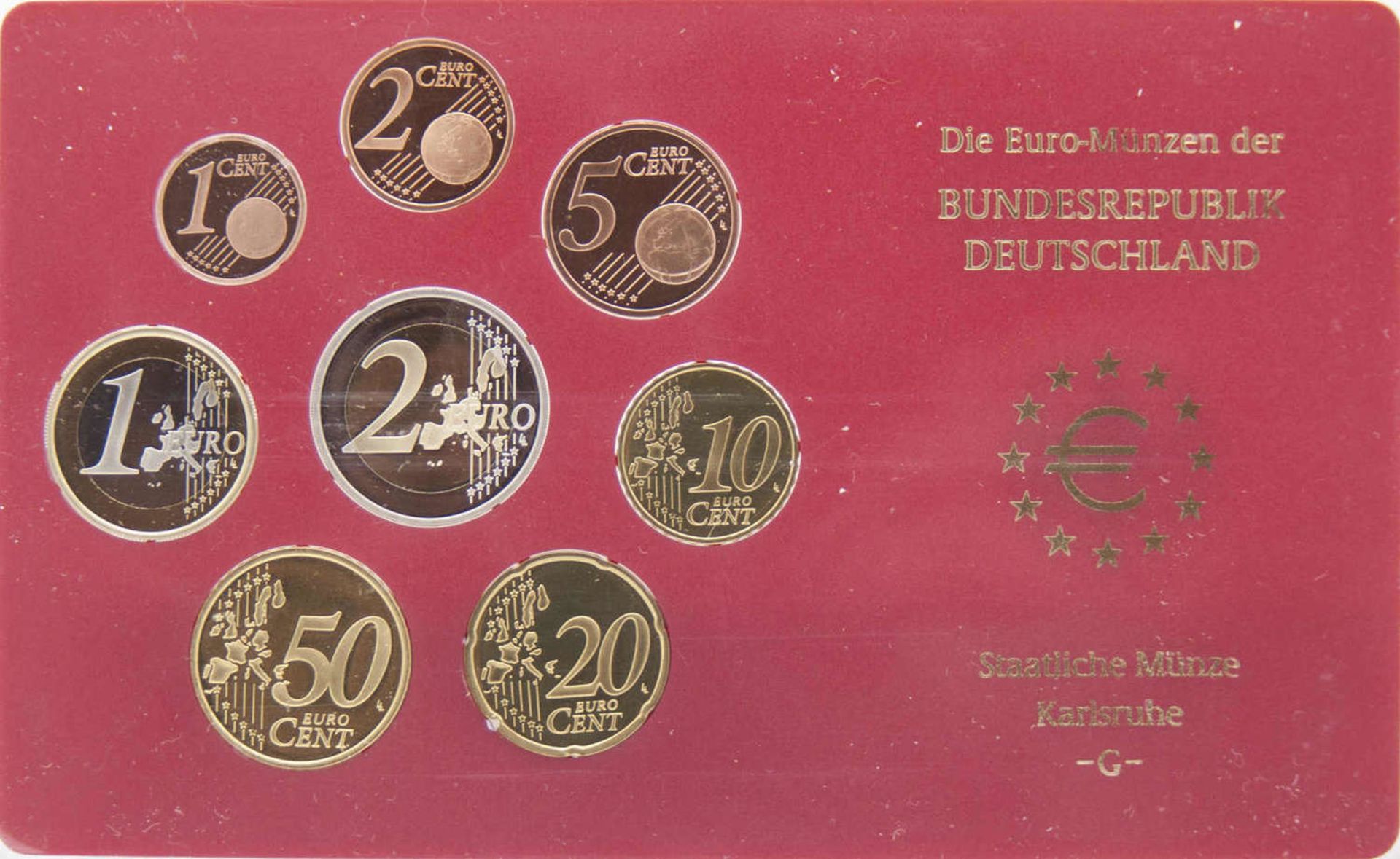 BRD 2003, Euro - Kursmünzensatz G. PP. Auflage: 3000 St.FRG 2003, Euro - Coin Set A, D, F, G; J.PF. - Image 2 of 2