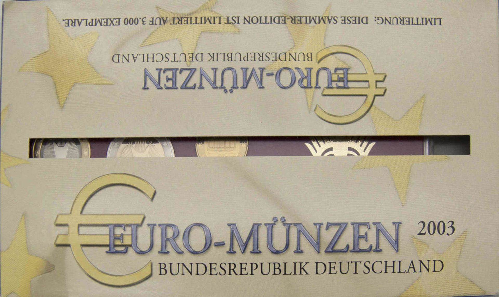 BRD 2003, Euro - Kursmünzensatz G. PP. Auflage: 3000 St.FRG 2003, Euro - Coin Set A, D, F, G; J.PF.