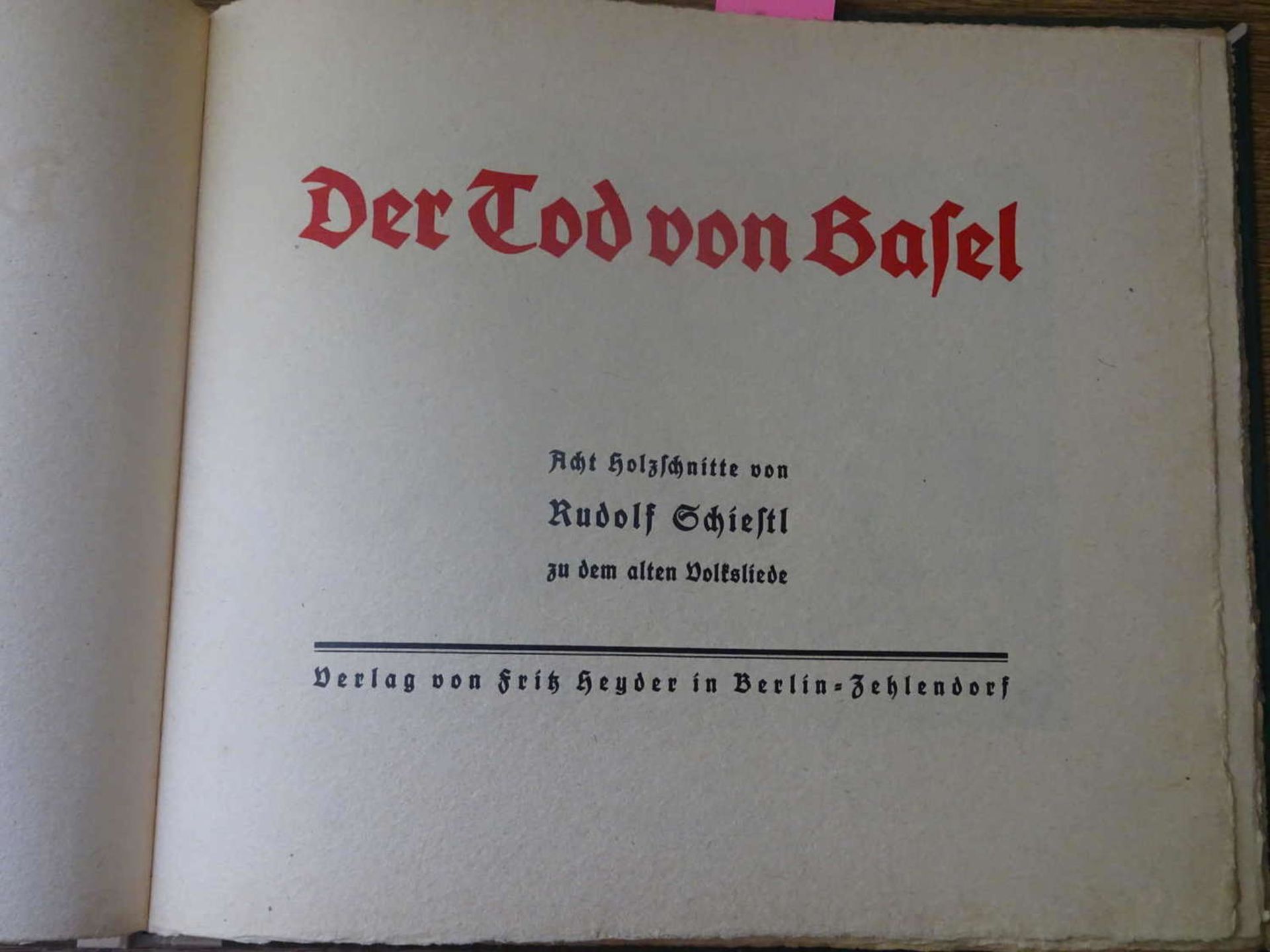 Schiestl Rudolf "Der Tod von Basel", 8 Holzschnitte von Rudolf Schiestel (zu einem alte