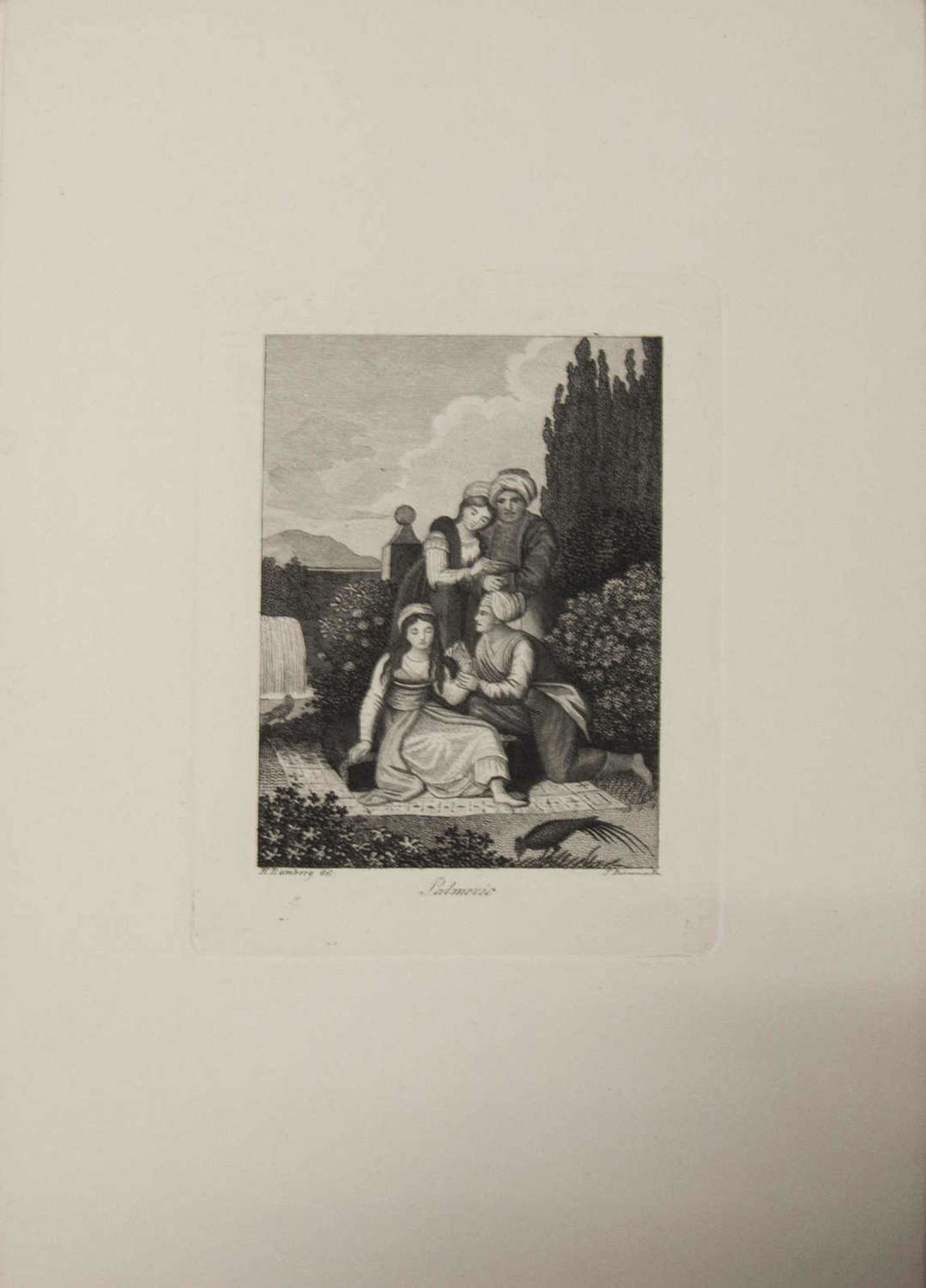 Konvolut Drucke, Buch - Illustrationen, Zeichnungen etc. Dabei Johann Heinriche Lips, "Une Groupe de - Image 2 of 14
