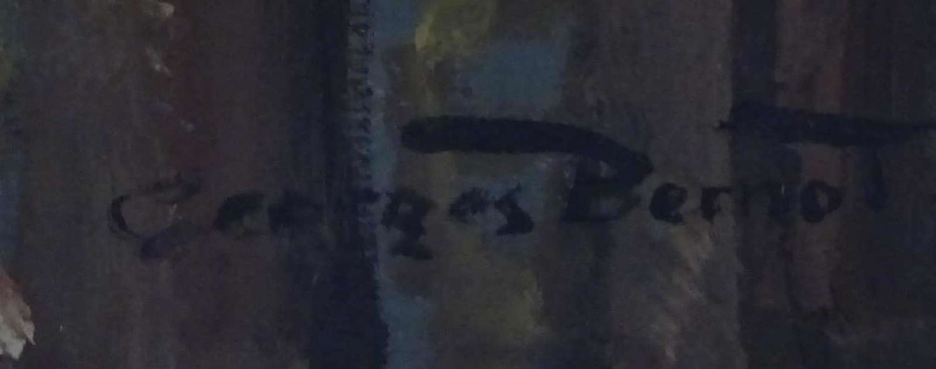 Georges Bernot. Ölgemälde auf Leinwand "verträumte Zigeunerin" rechts unten Signatur, Georges - Bild 3 aus 3