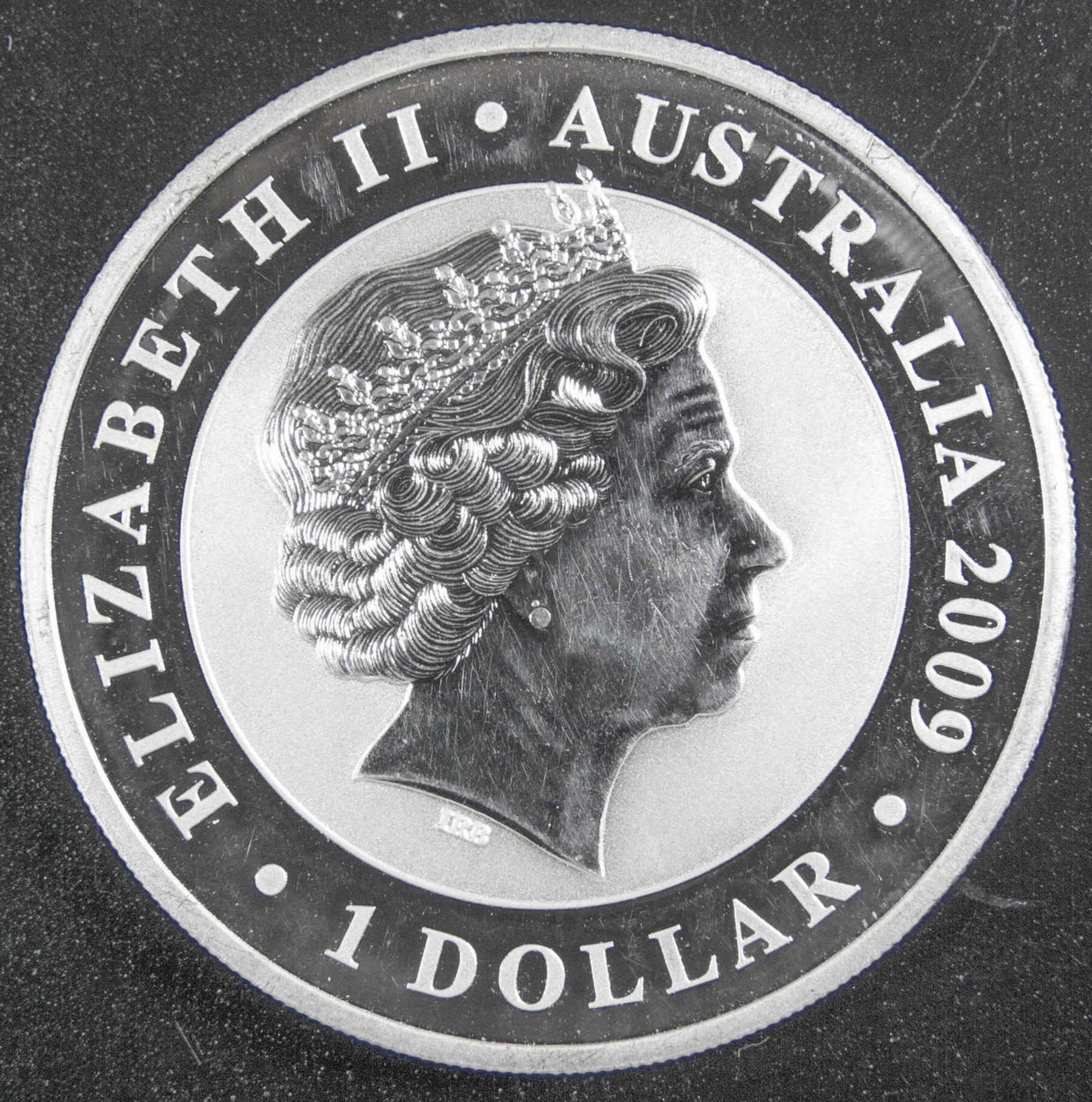 Australien 2009, 1 Dollar - Silbermünze, Koala, vergoldet. Gewicht: 1 oz. Silber 999. Erhaltung: - Bild 2 aus 2