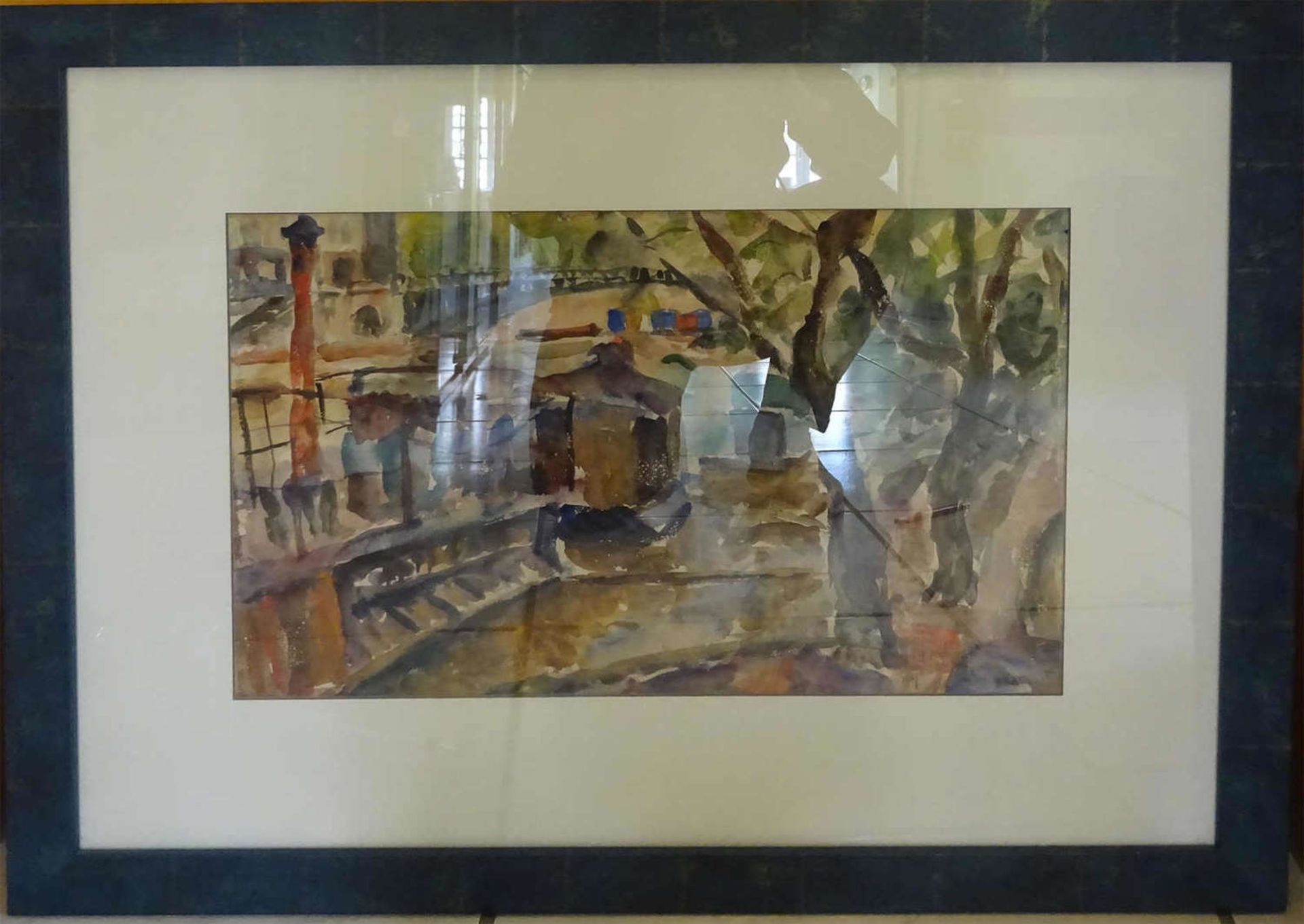 Aus Pfälzer Privatsammlung!Will Sohl (1906-1969), "Lyon", Aquarell auf Papier, rechts unten Signatur - Bild 2 aus 2