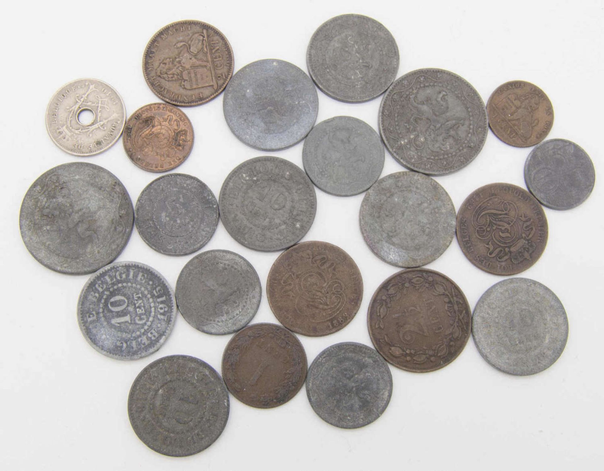 Belgien 1862/1917, Lot Münzgeld. Bitte besichtigen.Belgium 1862/1917, Lot coinage. Please visit.